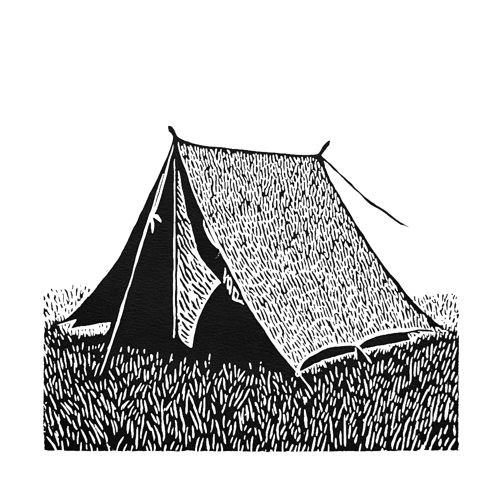 Camp tent pitched in a high Himalayan meadow
